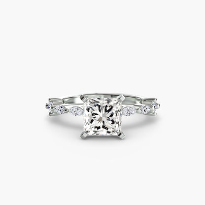 Solitaire with Eternity Pavé
