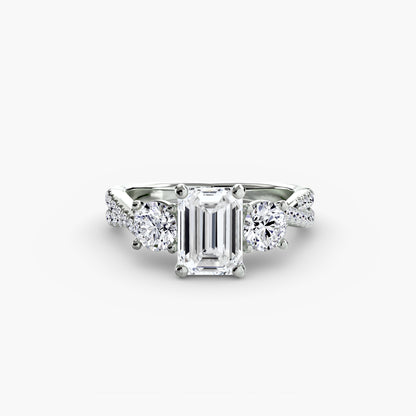Three-Stone with Pavé Band 2