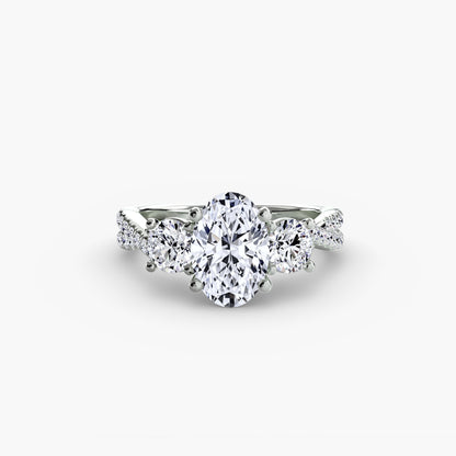 Three-Stone with Pavé Band 2