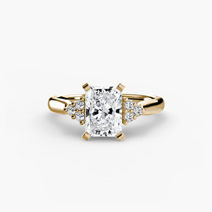 Solitaire with Cluster Shoulders 2