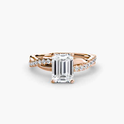 The Emerald Twist Pavé Ring