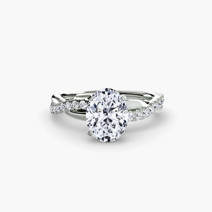 The Emerald Twist Pavé Ring
