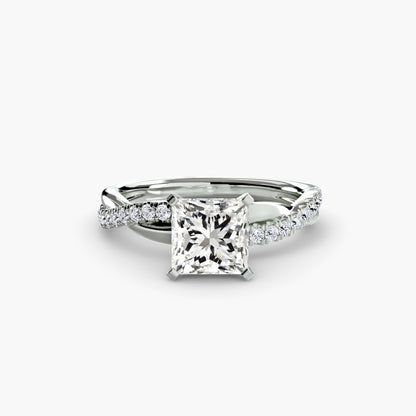 The Emerald Twist Pavé Ring