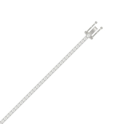 Classic 4 Prong Diamond Tennis Bracelet approx. 3 ct, 10K White Gold, top view