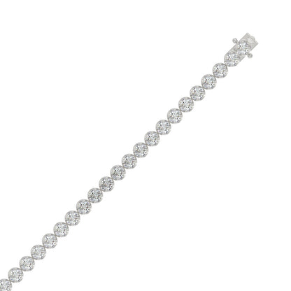 Lightweight Fusion Diamond Tennis Bracelet approx. 3 ct, 10K White Gold, top view