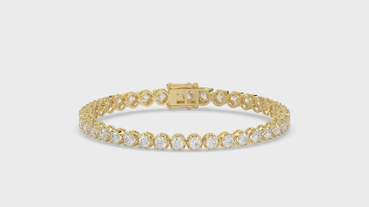 Lightweight Fusion Diamond Tennis Bracelet approx. 7 ct, 10K Yellow Gold, video