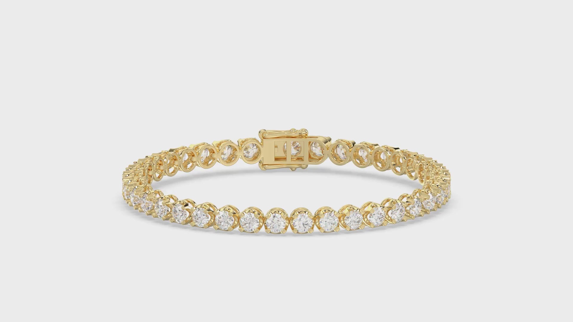 Lightweight Fusion Diamond Tennis Bracelet approx. 7 ct, 10K Yellow Gold, video