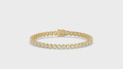 Lightweight Fusion Diamond Tennis Bracelet approx. 5 ct, 10K Yellow Gold, video