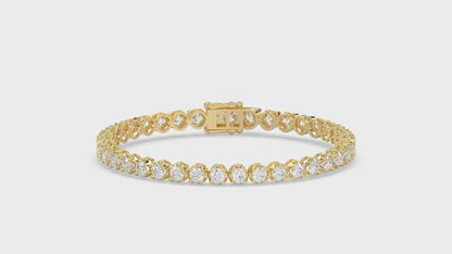 Lightweight Fusion Diamond Tennis Bracelet approx. 7 ct, 10K Yellow Gold, video