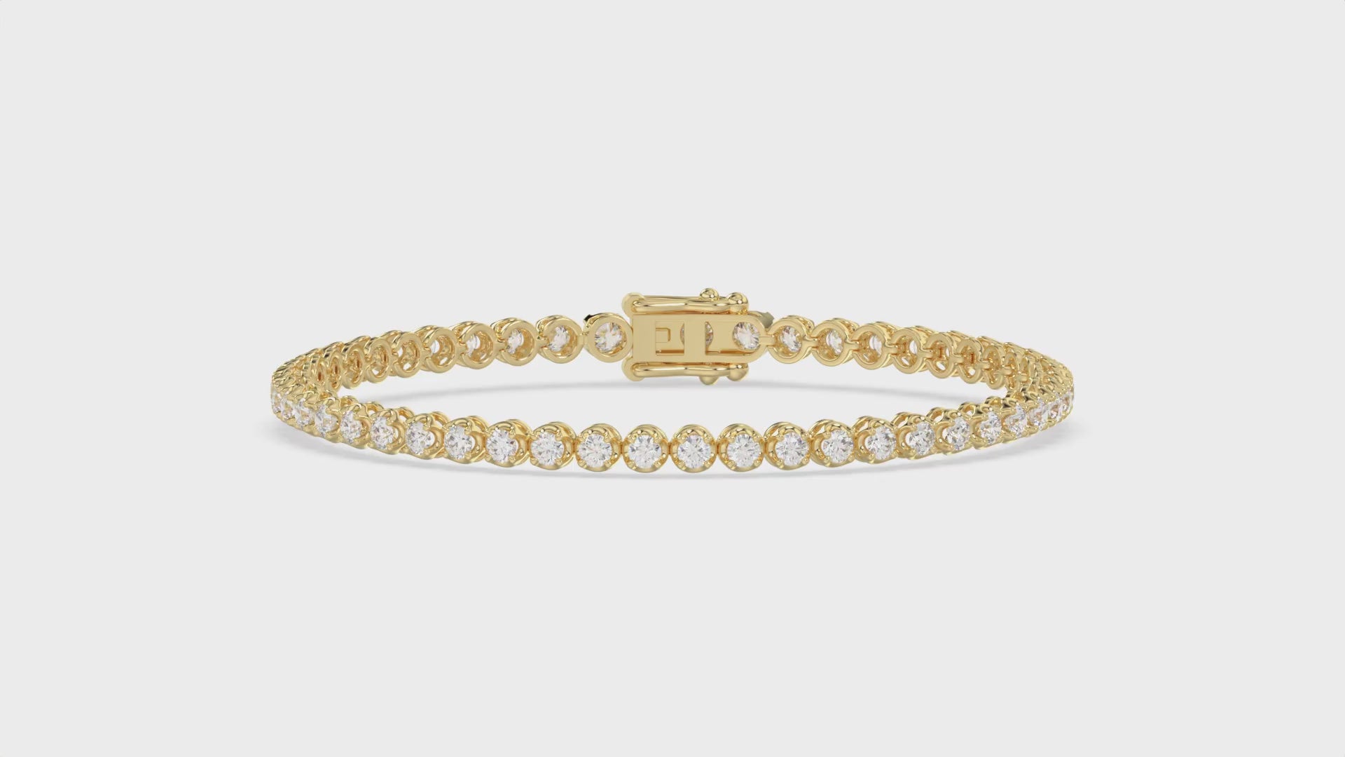 Lightweight Fusion Diamond Tennis Bracelet approx. 3 ct, 10K Yellow Gold, video