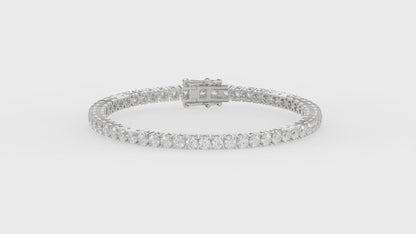 Classic 4 Prong Diamond Tennis Bracelet approx. 5 ct, 10K White Gold, video