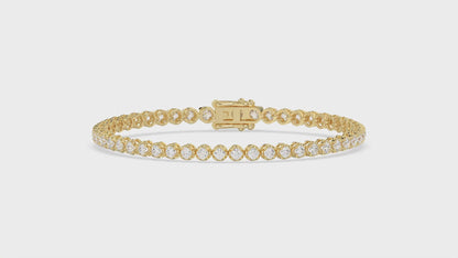 Lightweight Fusion Diamond Tennis Bracelet approx. 3 ct, 10K Yellow Gold, video