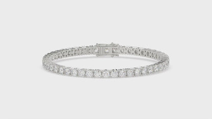 Classic 4 Prong Diamond Tennis Bracelet approx. 3 ct, 10K White Gold, video