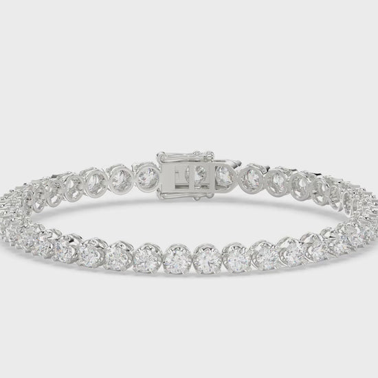 Lightweight Fusion Diamond Tennis Bracelet approx. 7 ct, 10K White Gold, video