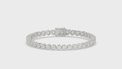 Lightweight Fusion Diamond Tennis Bracelet approx. 7 ct, 10K White Gold, video