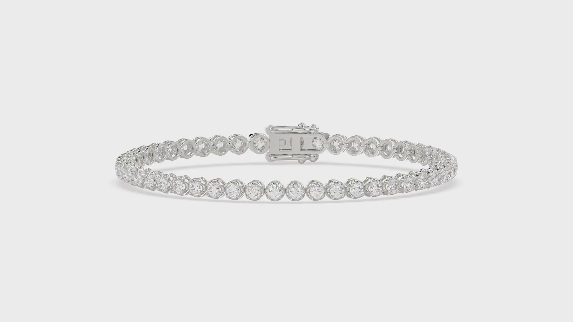 Lightweight Fusion Diamond Tennis Bracelet approx. 3 ct, 10K White Gold, video
