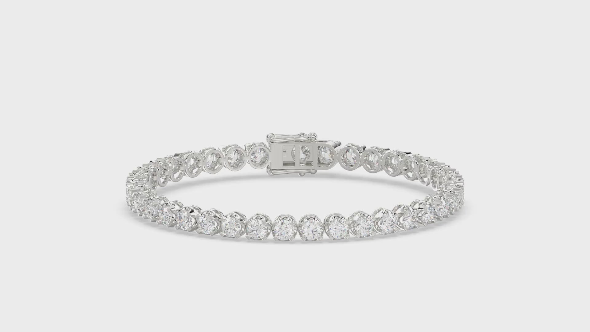 Lightweight Fusion Diamond Tennis Bracelet approx. 7 ct, 10K White Gold, video