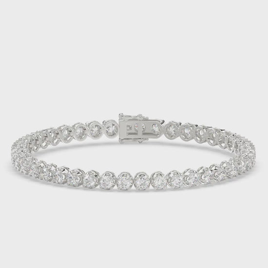 Lightweight Fusion Diamond Tennis Bracelet approx. 5 ct, 10K White Gold, video