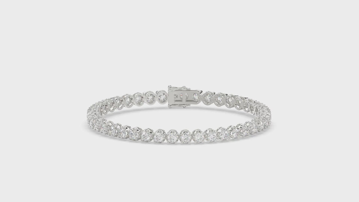 Lightweight Fusion Diamond Tennis Bracelet approx. 5 ct, 10K White Gold, video