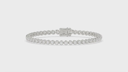 Lightweight Fusion Diamond Tennis Bracelet approx. 3 ct, 10K White Gold, video