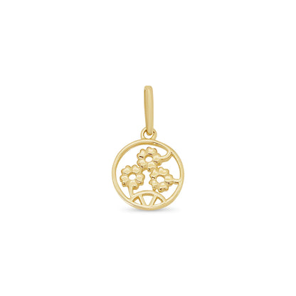 14 karat gold sunflower pendant